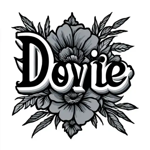 The Name Dovie In Cursive