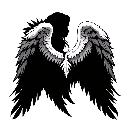 Angel Wings Half Feather Half Bone Wings