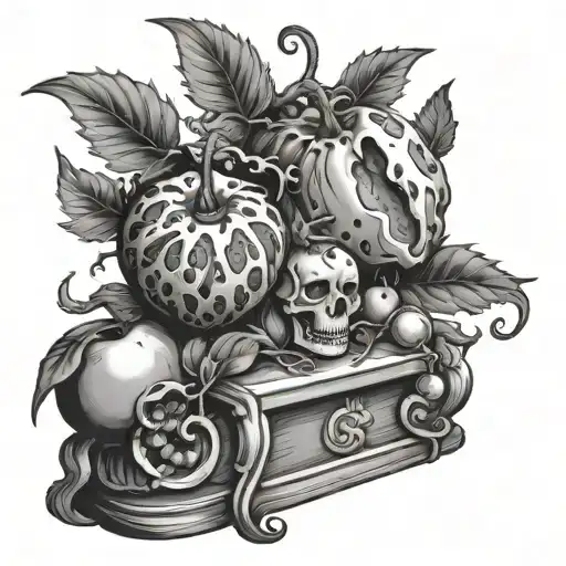 Rotten Fruit With Pedestal