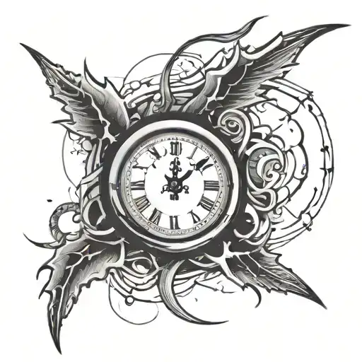 Clock Lightning Bolts