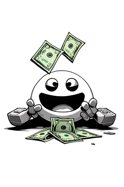 Ghetto Video Game Pacman Eating Cash