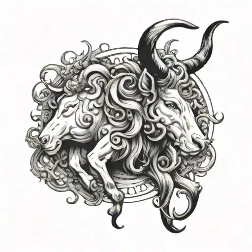 Libera Taurus Leo Zodiac Sign Intertwined