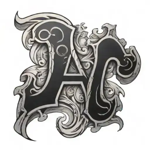 Letters A E D Puzzle Piece