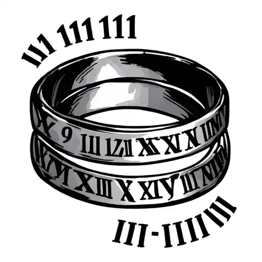 Roman Numeral Dates 9 11 12 On A Ring Finger