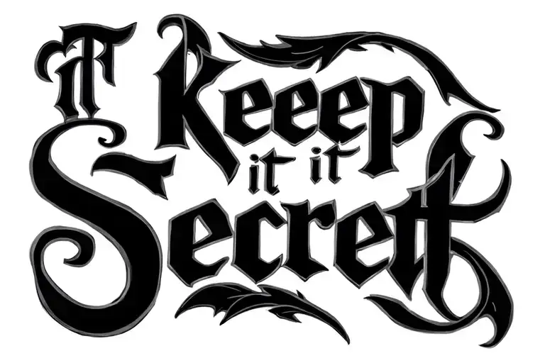 Elvish Text Keep It Secret Keep It Safe