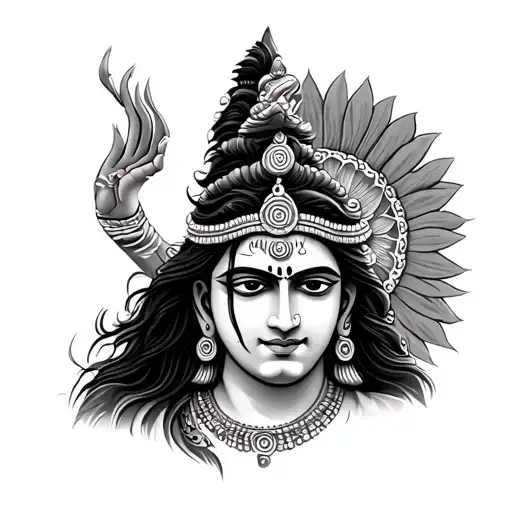 Lord Shiva And Krishna Outlines