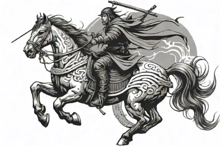 Samurai Riding On Alol