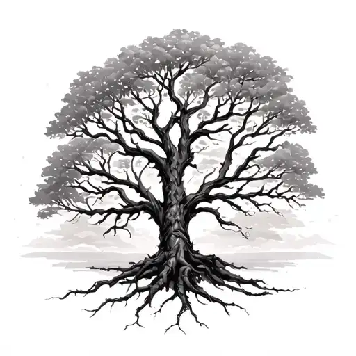 Tree With Names Intertwined