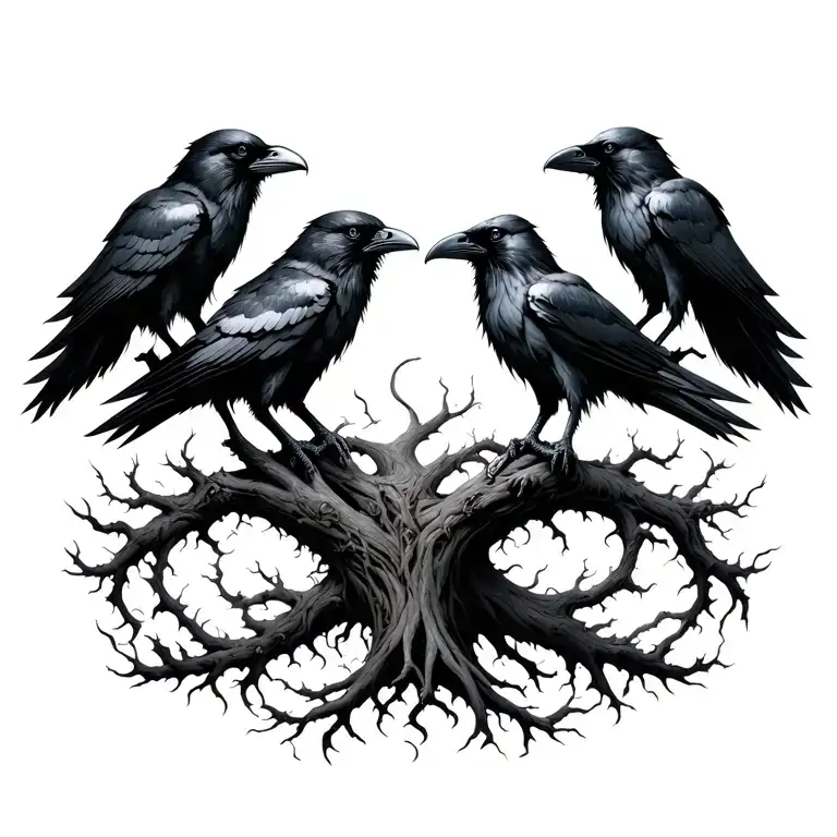 Yggdrasil With Ravens