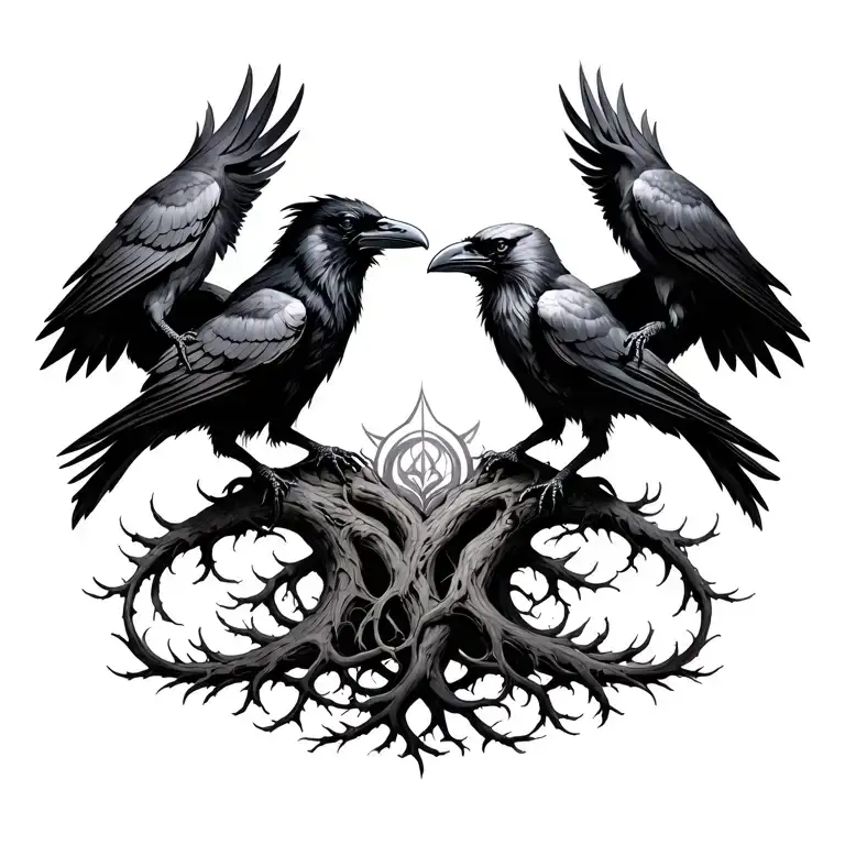 Yggdrasil With Ravens