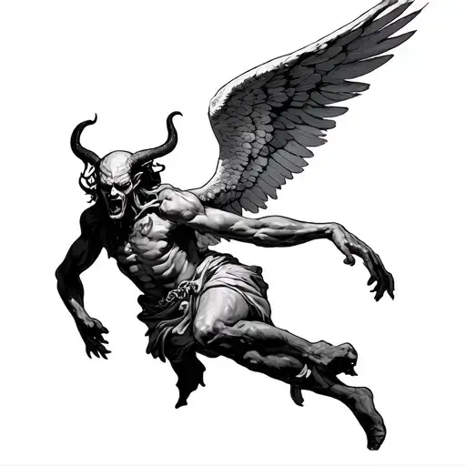 Satan Falling Angel