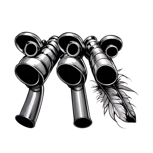 Gigglo Motorcycle Feather Out Of Exhaust Pipes