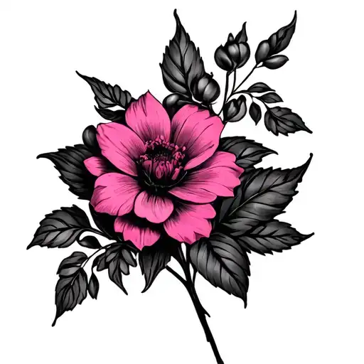 Flowers Of Lyse Stroc And Pink End And Pink
