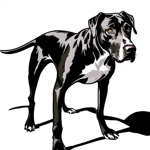 Great Dane Standing Proudly