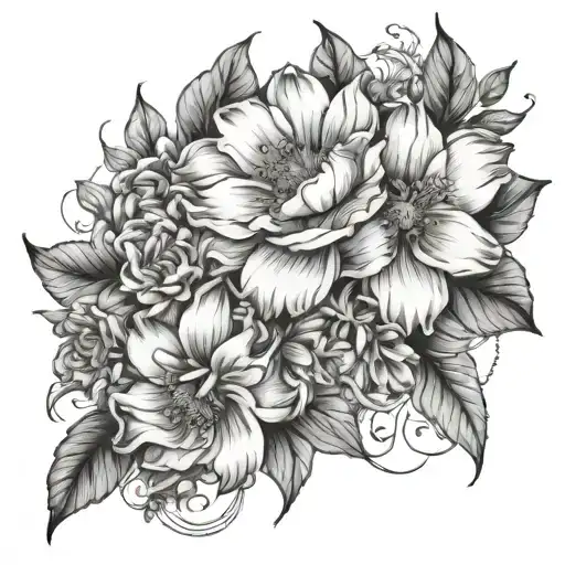 I Want A Floral Tattoo With Unique Elements