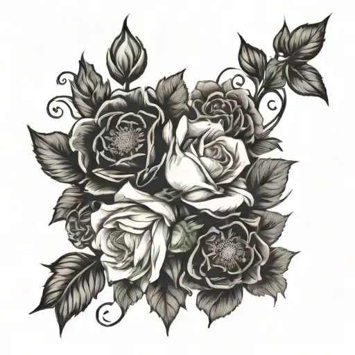 I Want A Floral Tattoo That Goes Along My Arm With Unique Elements