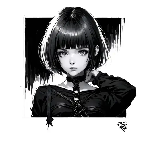 Bondage Short Haired Anime Girl