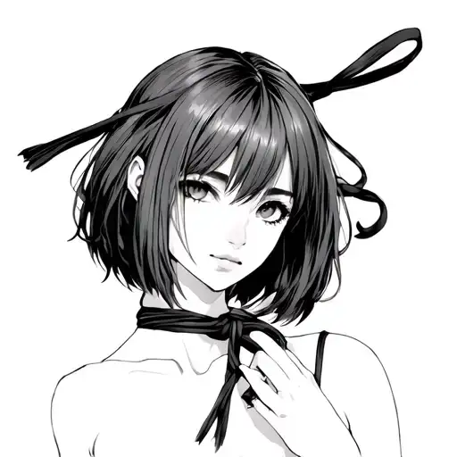 Short Haired Anime Girl Tied Up