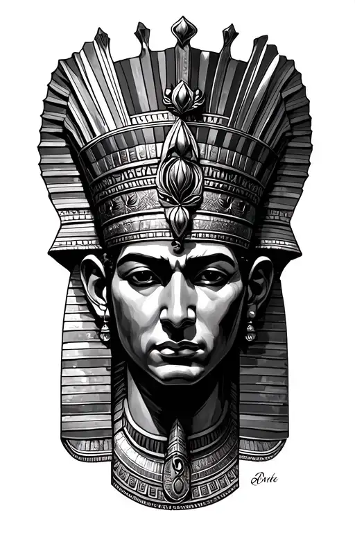 Pharao Crown On Head