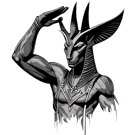 Anubis Wakanda Salute Together