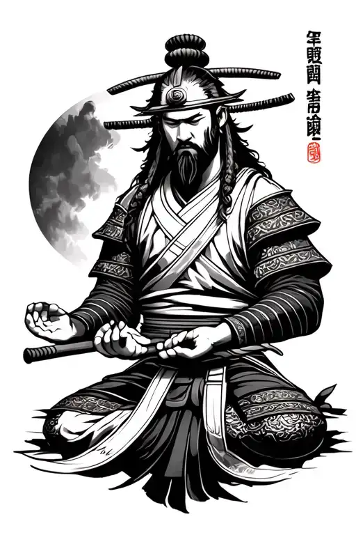 Samurai Warrior Meditating