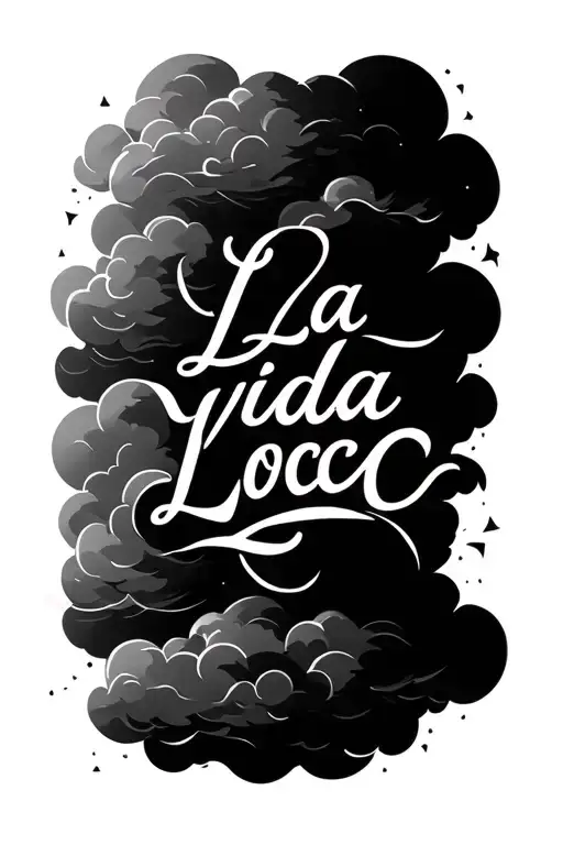 Word La Vida Loca With Clouds Surrounding