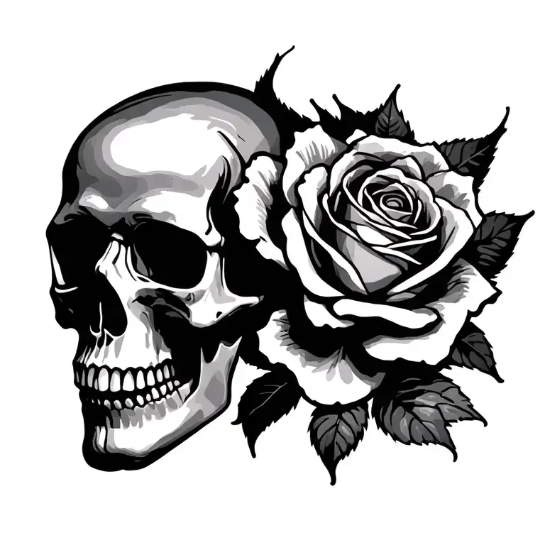 Skull And Rose