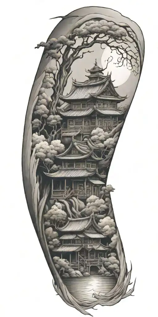 Bansai With House Nestled