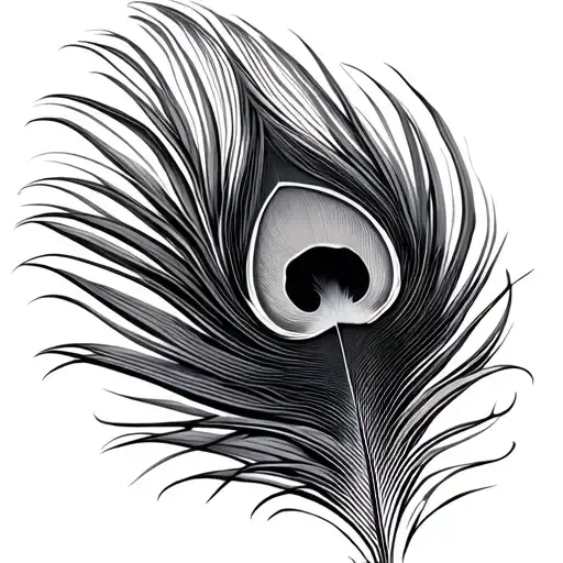 Infinity With Peacock Feather