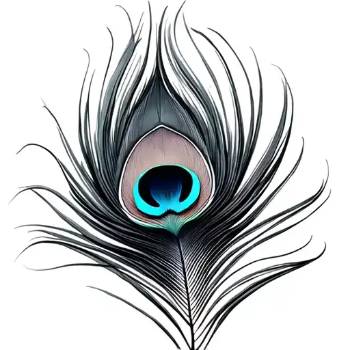 Colourful Peacock Feather