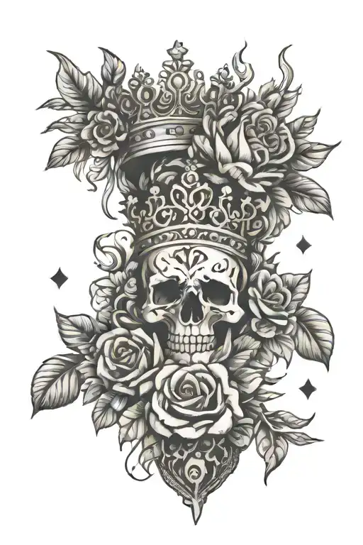Crowns Hearts Flowers