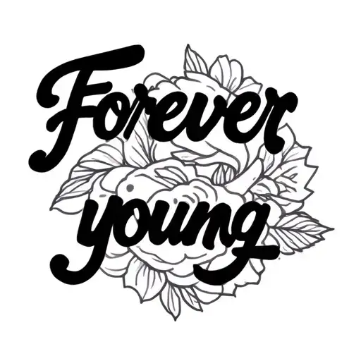 Forever Young In Cursive Written With Fishing Line