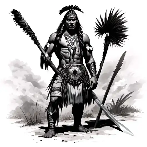 Comanche Warrior Standing