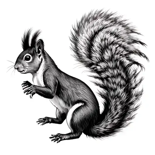 Squirrel And Scorpio Fine Line