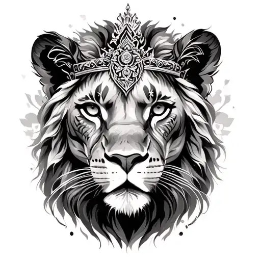 Mandala And Lioness Queen