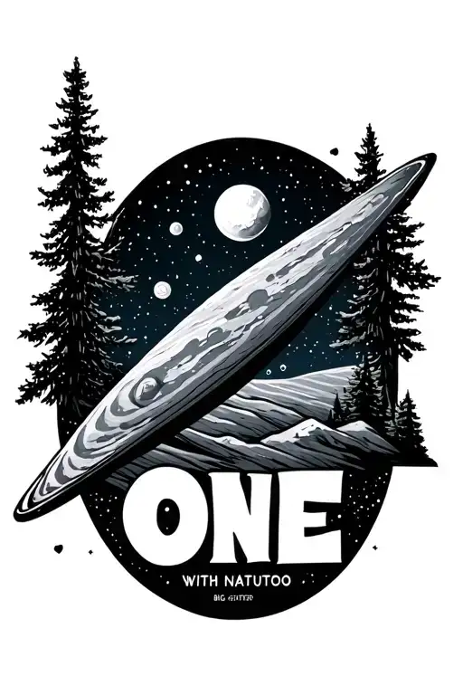 Big Dipper With The Words One With Nature