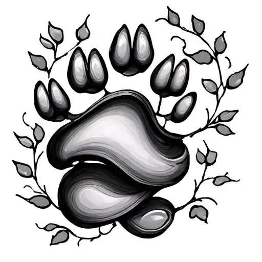 Vine Wrapping With Paw Prints