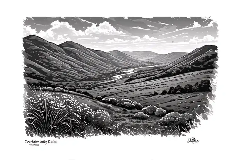 Yorkshire Dales Landscape Horizon