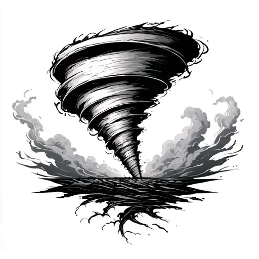 Tornado Simple Tattoo Inspired