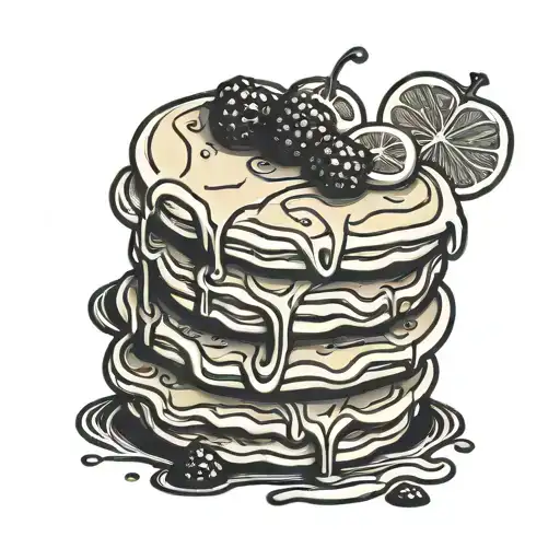 3 Heart Shaped Pancakes Stacked Together