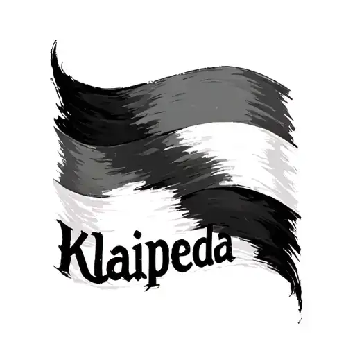 Baltic See Klaipeda Lithuania Words With Lithuanian Flag