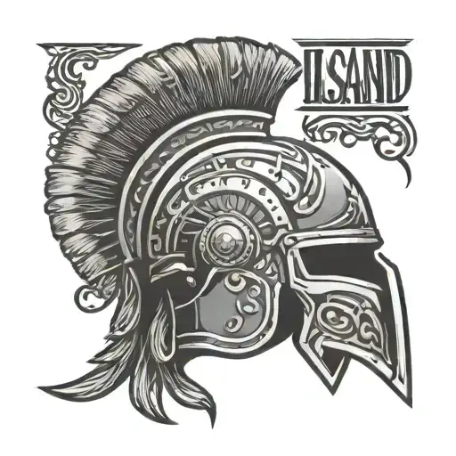 Island And Centurion Helmet With Ka-isla Text