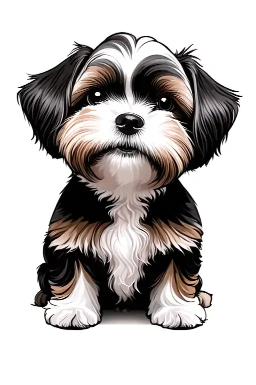 Shih Tzu Brown White