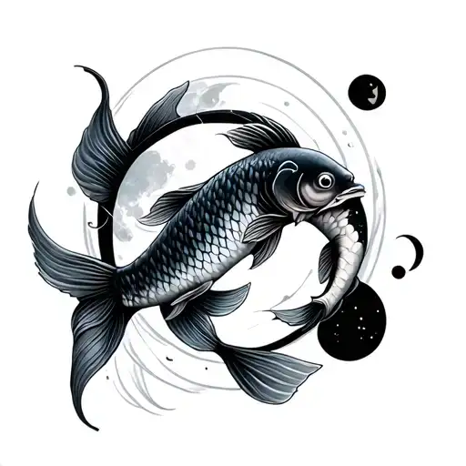 Moon Phases And Koi Fish