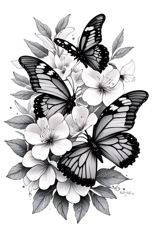 Mandala Stars Cherry Blossom Freesia Butterfly