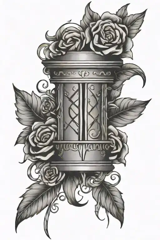 Roman Numerals And Heartbeat Line