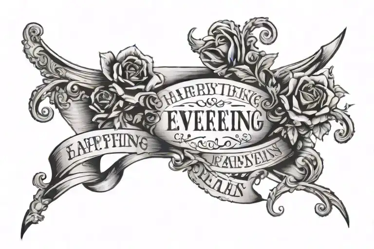 Evereything Happens For A Reason Quote In Italian Flag