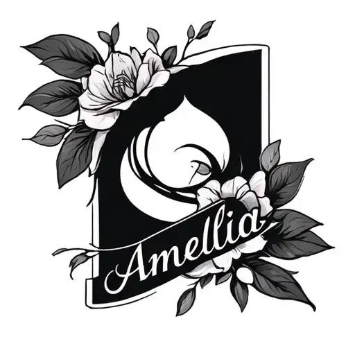 Create A Tatto With The Name Amelia Inspired By The Story Of Job In The Bible