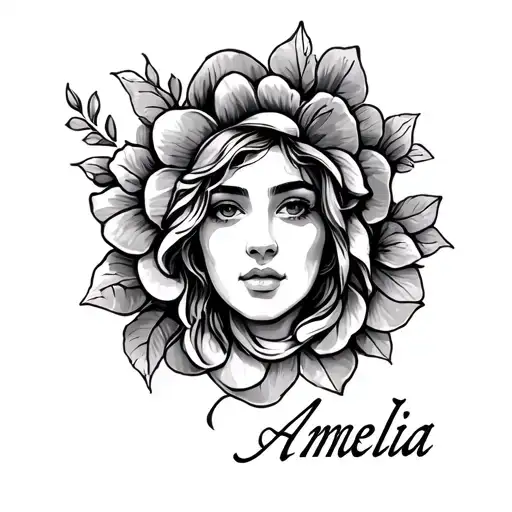 Create A Tatto With The Name Amelia Inspired By The Story Of Job In The Bible