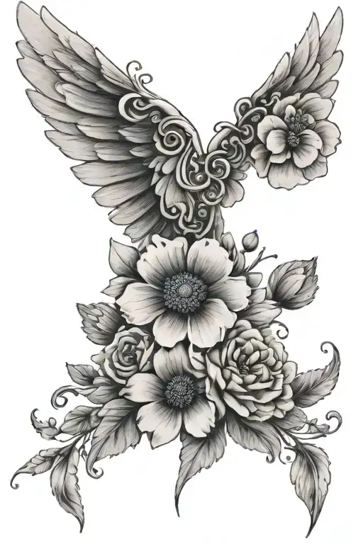 Angelwings W Anemone Flower